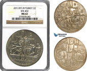 Turkey (Ottoman Empire), Abdülhamid I, 2 Zolota AH1187//8, Kostantiniye Mint, Silver, KM# 402, NGC MS63