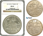Turkey (Ottoman Empire), Abdülhamid I, 2 Zolota AH1187//9, Kostantiniye Mint, Silver, KM# 402, NGC MS63