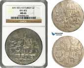 Turkey (Ottoman Empire), Abdülhamid I, 2 Zolota AH1187//10, Kostantiniye Mint, Silver, KM# 402, NGC MS63, Top Pop!