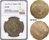 Turkey (Ottoman Empire), Abdülhamid II, 20 Kurush AH1293//2, Kostantiniye Mint, Silver, KM# 722, NGC AU58