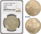 Turkey (Ottoman Empire), Abdülhamid II, 20 Kurush AH1293//3, Flower to Right, Kostantiniye Mint, Silver, KM# 722, NGC AU58