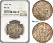 United States, Barber Half Dollar (50C) 1899, Philadelphia Mint, Silver, KM# 116, NGC AU58