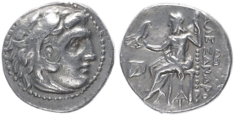 Kings of Macedon, Alexander III "the Great", AR Drachm, 4.04 g 17.31 mm. 336-323...