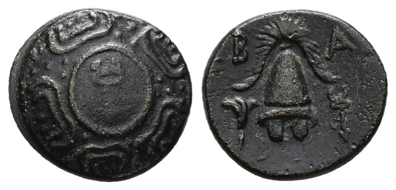 Kings of Macedon, Alexander III 'the Great'. AE, 3.97 g 16.03 mm.336-323 BC. Sar...
