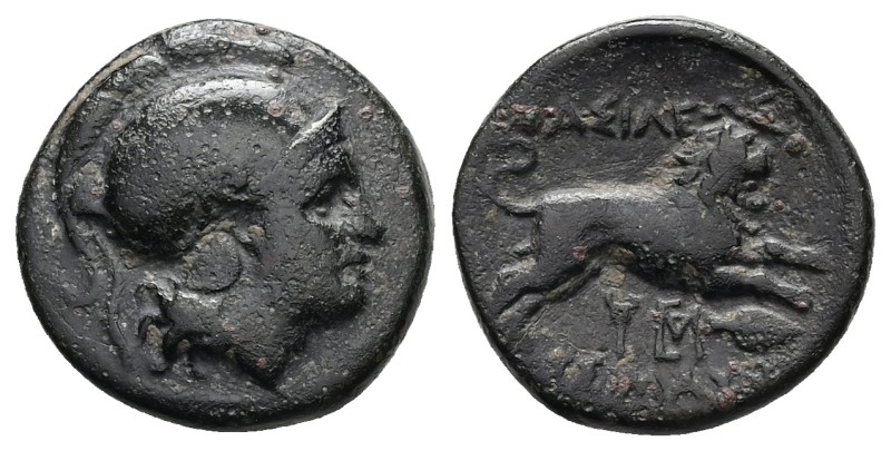 Kings of Thrace (Macedonian). Lysimacheia. Lysimachos, AE, 5.18 g 19.14 mm. 305-...