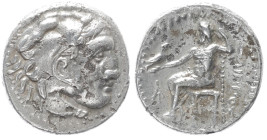 Kings of Macedon, Philip III Arrhidaios. AR Drachm, 4.10 g 17.67 mm. 323-317 BC. Magnesia ad Maeandrum.
Obv: Head of Herakles right, wearing lion skin...