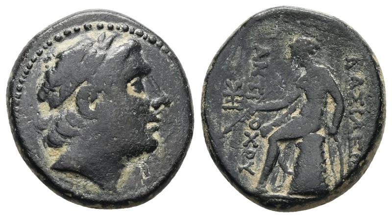 Seleukid Kingdom. Antioch. Antiochos III Megas AE, 12.13 g 23.93 mm. Circa 223-1...