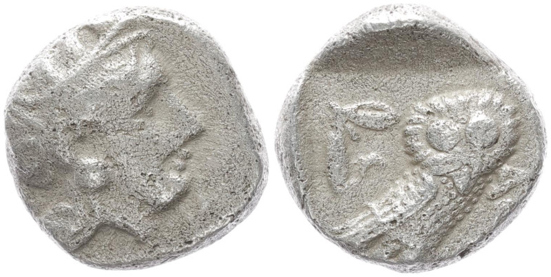 Attica, Athens. AR Drachm. 4.10 g 15.50 mm. Circa 454-404 BC. 
Obv: Helmeted hea...