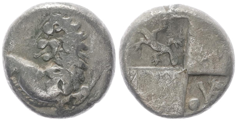 Thrace, Chersonesos. AR Hemidrachm, 1.54 g 12.43 mm.Circa 386-338 BC.
Obv: Forep...