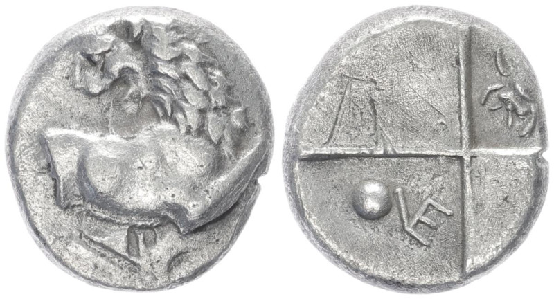 Thrace, Chersonesos. AR Hemidrachm, 2.21 g 13.03 mm. Circa 386-338 BC.
Obv: Fore...