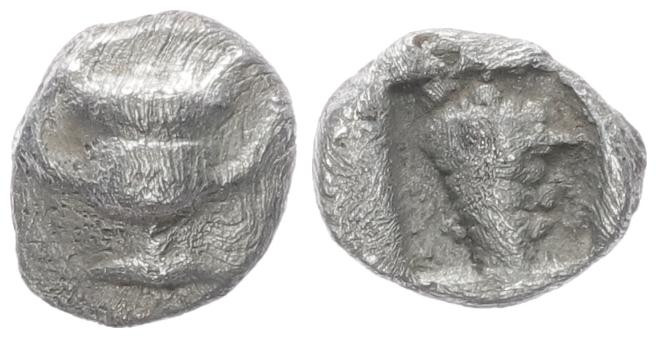 Thraco-Macedonian Region, Uncertain. AR Hemiobol, 0.28 g 6.91 mm. 6th-5th Centur...