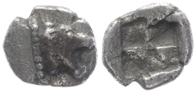Thraco-Macedonian Region. Uncertain. AR Hemiobol, 0.30 g 7.76 mm. 5th century BC...