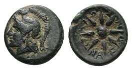 Troas, Kolone. AE, 1.51 g 11.08 mm . Circa 400-300 BC.
Obv: Helmeted head of Athena to left.
Rev: KOΛΩNAEΩN, eight-rayed star.
Ref: SNG Copenhagen ...