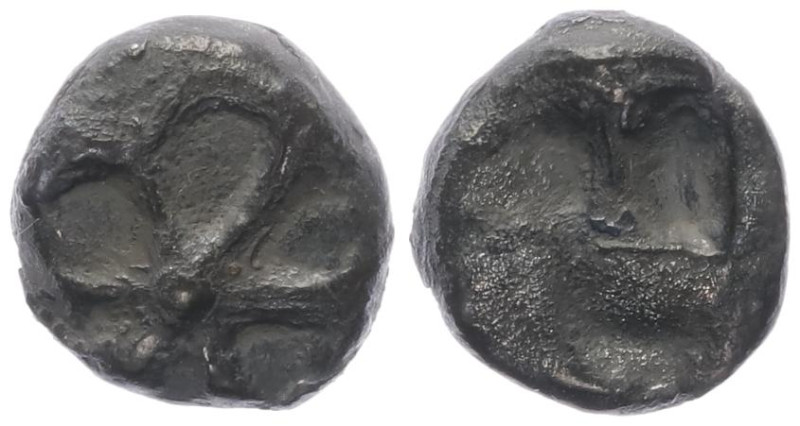 Asia Minor, Uncertain mint. AR Hemiobol. 0.66 g 0.69 mm. Circa 530-480 BC.
Obv:...