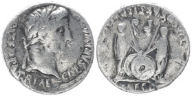 Augustus, 27 BC-AD 14. AR, Denarius. 3.19 g. 18.11 mm. Lungdunum.
Obv: CAESAR AVGVSTVS DIVI F PATER PATRIAE. Head of Augustus, laureate, right.
Rev: A...