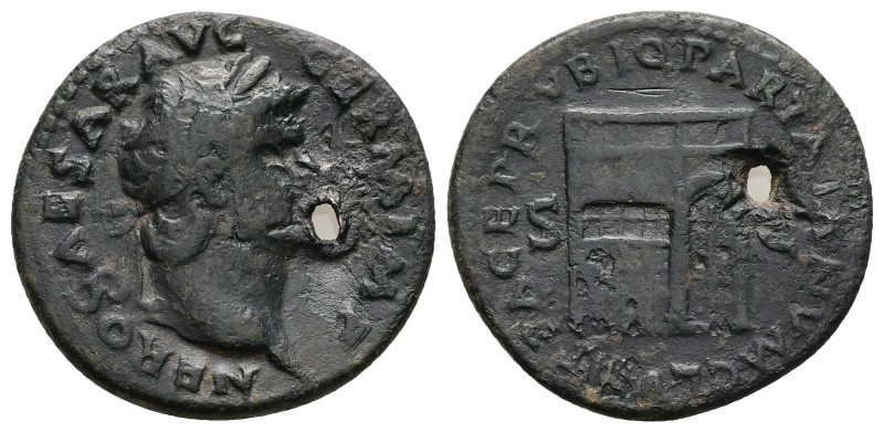 Nero, 54-68 AD. AE, As. 9.02 g. 27.88 mm. Rome.
Obv: NERO CAESAR AVG GERM IMP. ...
