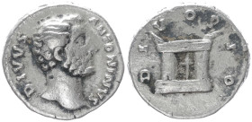 Divus Antoninus Pius, Died 161 AD. AR, Denarius. 3.02 g. 16.93 mm. Rome. Under Marcus Aurelius and Lucius Verus, AD 161-162.
Obv: DIVVS ANTONINVS. Hea...