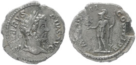 Septimius Severus, 193-211 AD. AR, Denarius. 2.50 g. 18.47 mm. Rome.
Obv: SEVERVS PIVS AVG. Head of Septimius Severus, laureate, right.
Rev: P M TR P ...
