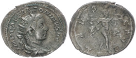 Elagabalus, 218-222 AD. AR, Antoninianus. 5.00 g. 23.54 mm. Rome.
Obv: IMP CAES M AVR ANTONINVS AVG. Bust of Elagabalus, radiate, draped, right
Rev: M...