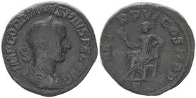 Gordian III, 238-244 AD. AE, Sestertius. 16.97 g. 29.85 mm. Rome.
Obv: IMP GORDIANVS PIVS FEL AVG. Bust of Gordian III, laureate, draped, cuirassed, r...