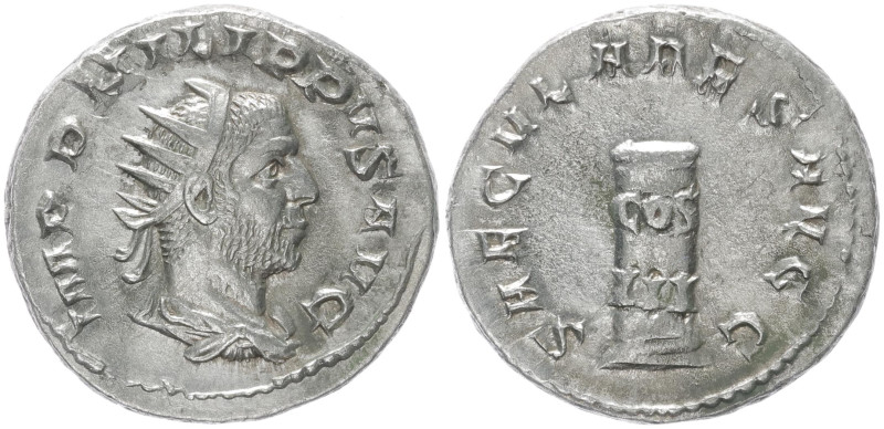 Philip I ‘The Arab’, 244-249 AD. AR, Antoninianus. 4.05 g. 21.52 mm. Rome. Comme...