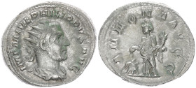 Philip I ‘The Arab’, 244-249 AD. AR, Antoninianus. 4.42 g. 24.27 mm. Rome.
Obv: IMP M IVL PHILIPPVS AVG. Bust of Philip the Arab, radiate, draped, cui...
