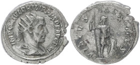 Philip I ‘The Arab’, 244-249 AD. AR, Antoninianus. 4.63 g. 24.14 mm. Antioch.
Obv: IMP C M IVL PHILIPPVS P F AVG P M. Bust of Philip I, radiate, drape...