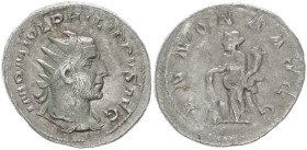 Philip I ‘The Arab’, 244-249 AD. AR, Antoninianus. 3.90 g. 23.63 mm. Rome.
Obv: IMP M IVL PHILIPPVS AVG. Bust of Philip the Arab, radiate, draped, cui...