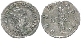 Trajanus Decius, 249-251 AD. AR, Antoninianus. 3.78 g. 20.50 mm. Rome.
Obv: IMP C M Q TRAIANVS DECIVS AVG. Bust of Trajanus Decius, radiate, draped, c...