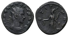 Claudius II Gothicus, 268-270 AD. AE, Antoninianus. 3.81 g. 18.95 mm. Siscia.
Obv: IMP CLAVDIVS AVG. Bust of Claudius Gothicus, radiate, draped, righ...