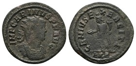 Carinus, 283-285 AD. AE, Antoninianus. 3.79 g. 20.03 mm. Uncertain mint.
Obv: MP CARINVS P F AVG. Bust of Carinus, radiate, draped, right, or bust of...