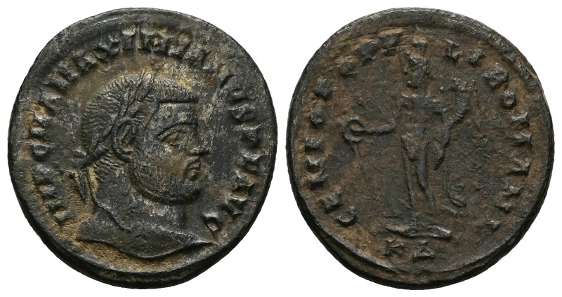 Maximianus Herculius, 286-305 AD. AE, Follis. 8.25 g. 27.53 mm. Cyzicus.
Obv: I...