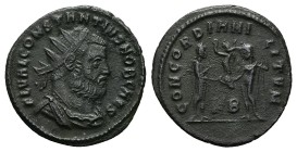 Constantius I Caesar, 293-305. AE, Radiatus. 2.93 g. 20.79 mm. Cyzicus.
Obv: FL VAL CONSTANTIVS NOB CAES. Bust of Constantius Chlorus, radiate, drape...