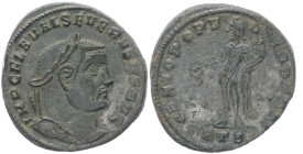 Severus II Caesar, 305-306 AD. AE, Follis. 8.60 g. 28.34 mm. Heraclea.
Obv: IMP C FL VAL SEVERVS P F AVG. Head of Severus II, laureate, right
Rev: GEN...