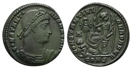 Constantine I ‘The Great’, 307/10-337 AD. AE, Follis. 2.37 g. 17.04 mm. Constantinople.
Obv: CONSTANTINVS MAX AVG. Head of Constantine, diademed, rig...