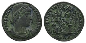 Constantine I ‘The Great’, 307/10-337 AD. AE, Follis. 3.22 g. 18.76 mm. Constantinople.
Obv: CONSTANTINVS MAX AVG. Head of Constantine, diademed, rig...