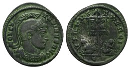 Constantine I ‘The Great’, 307/10-337 AD. AE, Follis. 2.82 g. 18.73 mm. Ticinum.
Obv: CONSTAN-TINVS AVG. Bust of Constantine I, laureate, draped, cui...