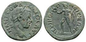 Thrace, Perinthus. Gordian III, 238-244 AD. AE. 10.11 g. 26.71 mm.
Obv: M ANT ΓOPΔIANOC AVT. Laureate head of Gordian III, right.
Rev: ΠΕPINΘIΩN ΔIC...