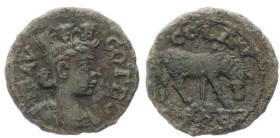 Troas, Alexandria. Pseudo-autonomous, Time of Gallienus (260-268 AD). AE, As. 5.56 g. 21.07 mm. 
Obv: AV CO TRO. Bust of Tyche, turreted, draped, righ...