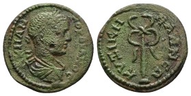 Mysia, Cyzicus. Gordian III, 238-244 AD. AE. 4.67 g. 19.72 mm.
Obv: Α Κ Μ ΑΝ ΓΟΡΔΙΑΝΟϹ. Laureate, draped and cuirassed bust of Gordian III, right.
R...