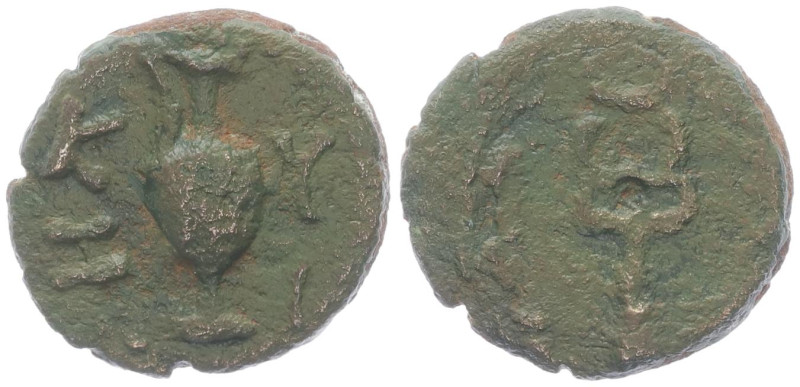 Mysia, Cyzicus. Pseudo-autonomous, 100-150 AD. AE. 1.77 g. 13.50 mm.
Obv: No le...