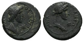 Mysia, Pergamum. Pseudo-autonomous issue, circa AD 40-60. AE. 3.49 g. 17.68 mm.
Obv: ΘƐΟΝ ϹΥΝ[ΚΛΗΤΟΝ]. Draped bust of Senate, from front, right; star...