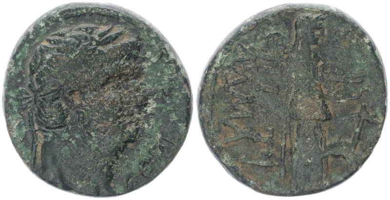 Ionia, Miletus. Nero, 54-68 AD. AE. 6.60 g. 21.35 mm. Ti. Cl. Damas, magistrate....