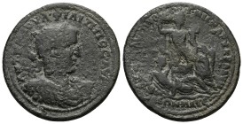Lydia, Blaundus. Philip, 244-249 AD. AE. 25.66 g. 37.37 mm.
Obv: ΑΥΤ Κ Μ ΙΟΥΛ ΦΙΛΙΠΠΟϹ ΑΥΓ; laureate, draped and cuirassed bust of Philip I, right.
...