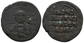 Anonymous Follis, Class A2. Basil II and Constantine VIII, 976-1025 AD. AE, Follis. 16.50 g. 31.08 mm. Constantinopolis.
Obv: [+ЄMMAN]OЧHΛ. Nimbate b...