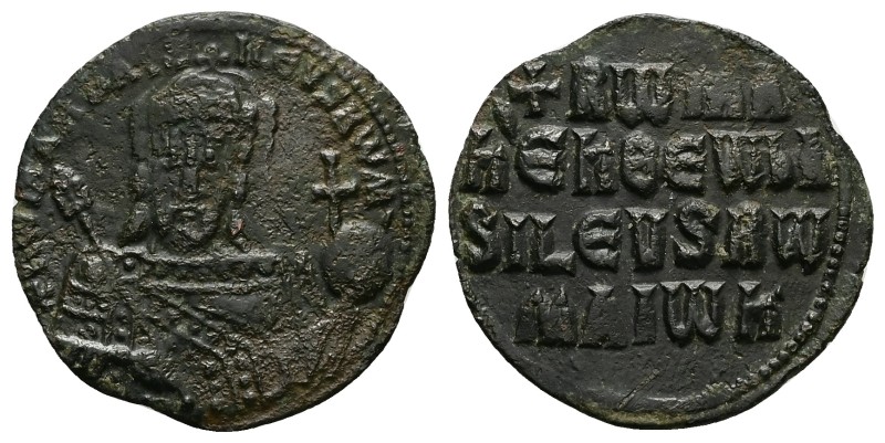 Constantine VII Porphyrogenitus with Romanus I, 913-959 AD. AE, Follis. 4.98 g. ...
