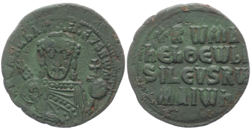 Constantine VII Porphyrogenitus with Romanus I, 913-959 AD. AE, Follis. 7.15 g. ...