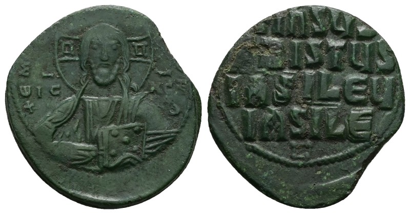 Anonymous Follis, Class A2. Basil II and Constantine VIII, 976-1025 AD. AE, Foll...