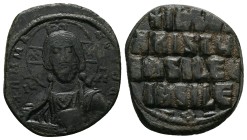 Anonymous Follis, Class A2. Basil II and Constantine VIII, 976-1025 AD. AE, Follis. 11.51 g 30.20 mm. Constantinopole.
Obv: [+ЄM]MA[NOЧHΛ]. Nimbate b...