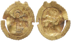 Byzantine gold necklace
Obv: Angel.
1.50 g. 19.83 mm.